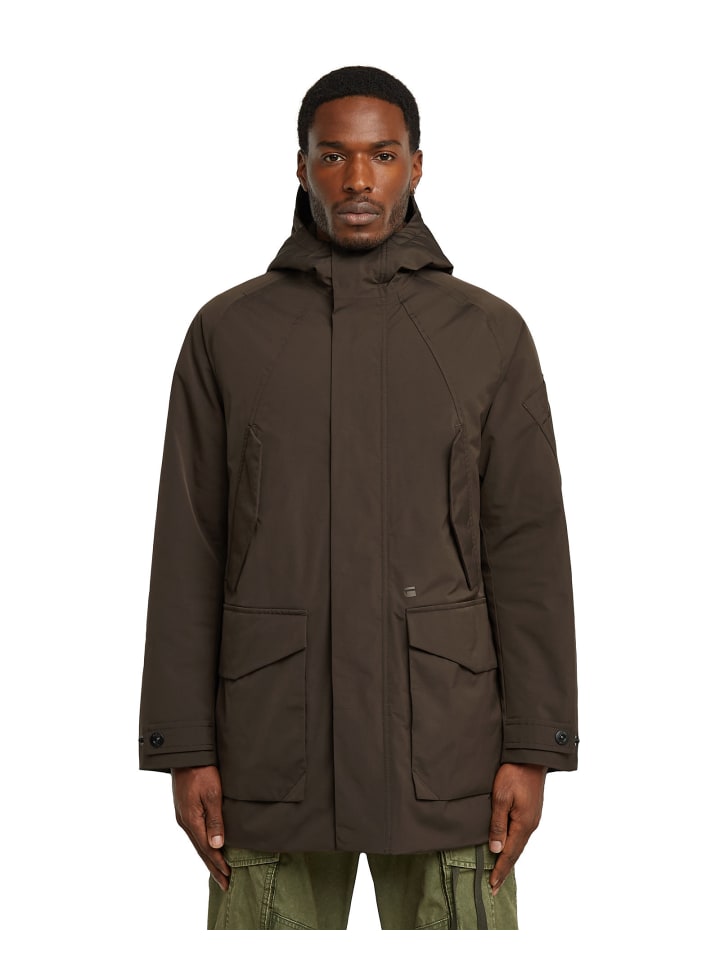 Multipocket Padded Parka deep brown