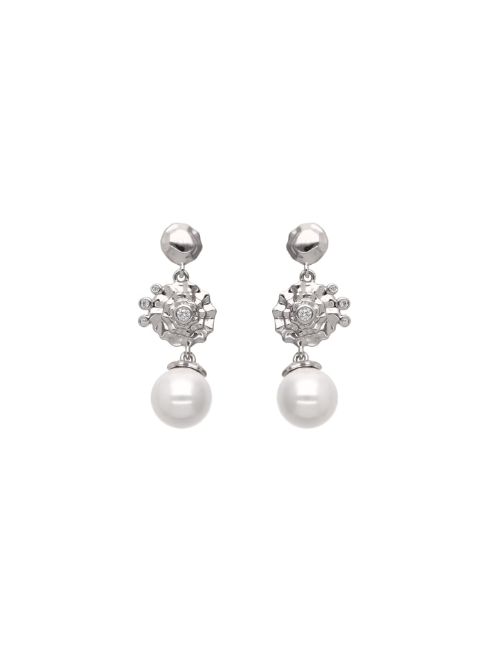 Women Earrings in Silver White