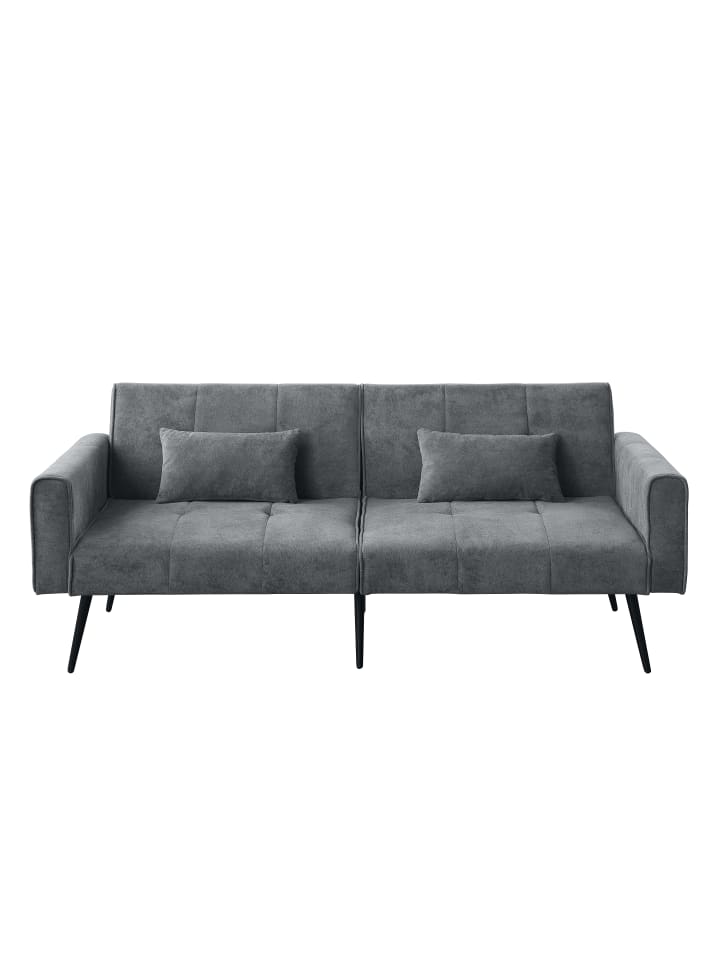 Umwandelbares Schlafsofa Futon Set für Wohnzimmer in Grau