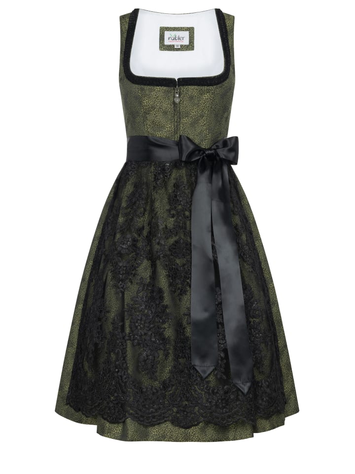 Midi Dirndl Leo in Grün