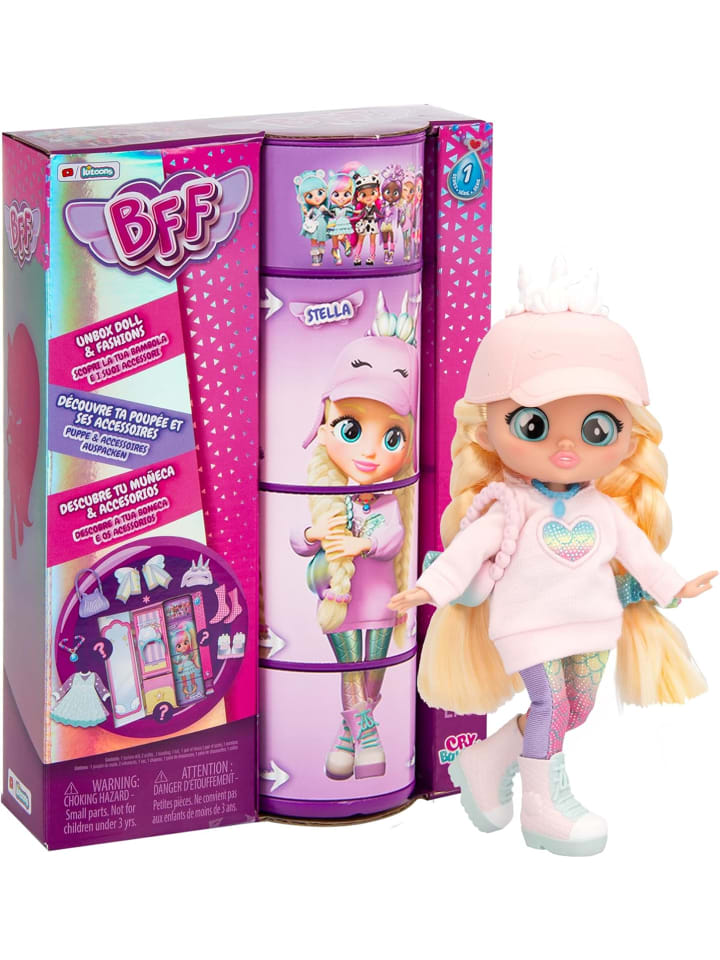 BFF Babys Papageien Stella modische Puppe lange Haare + 9 Zubehör 3+