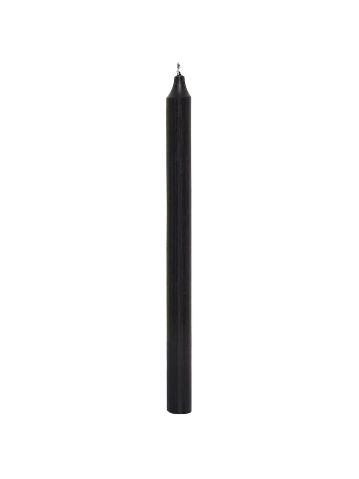 Rustikale Stabkerze 29 cm | Ø 2,2 cm in schwarz