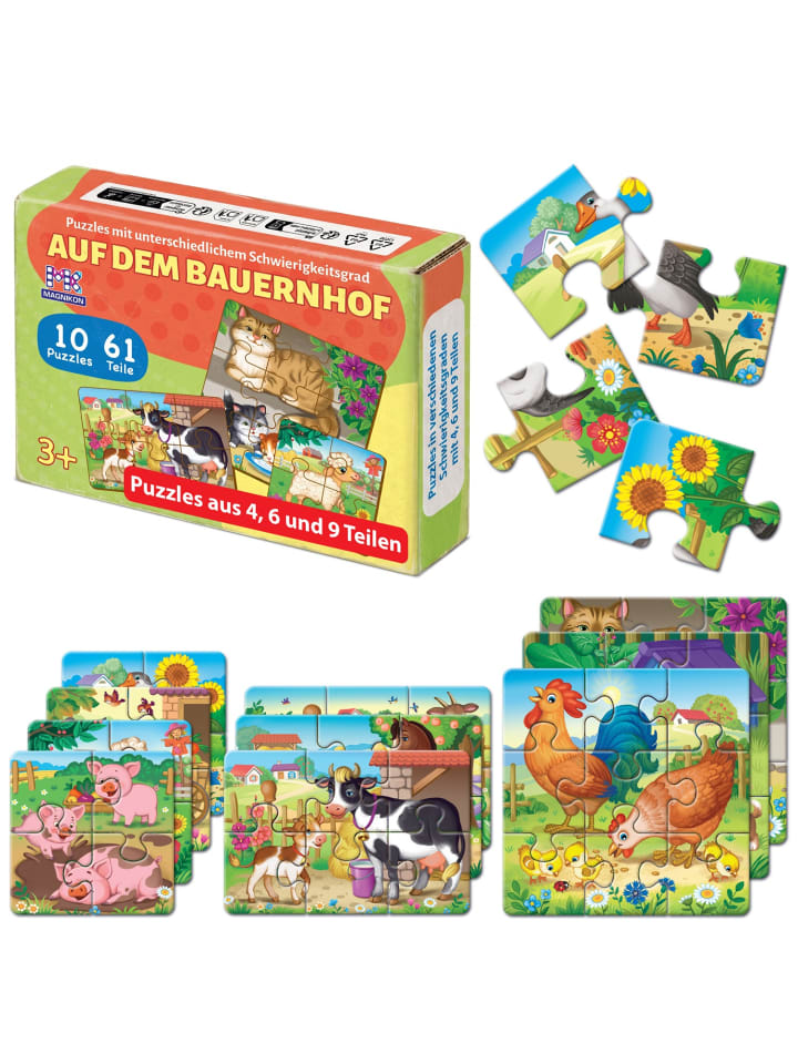 Puzzle ab 3, Auf dem Bauernhof, Kinderpuzzle 61 Teile