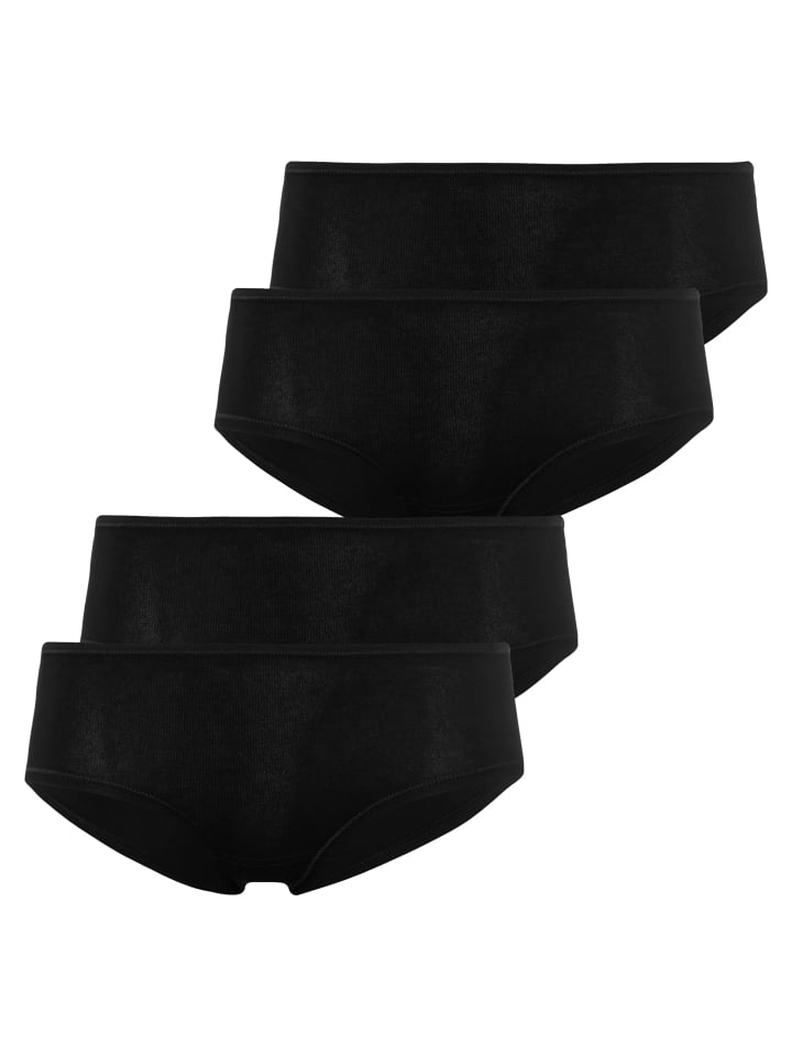 4er Pack Panty Advantage Cotton Stretch in Schwarz