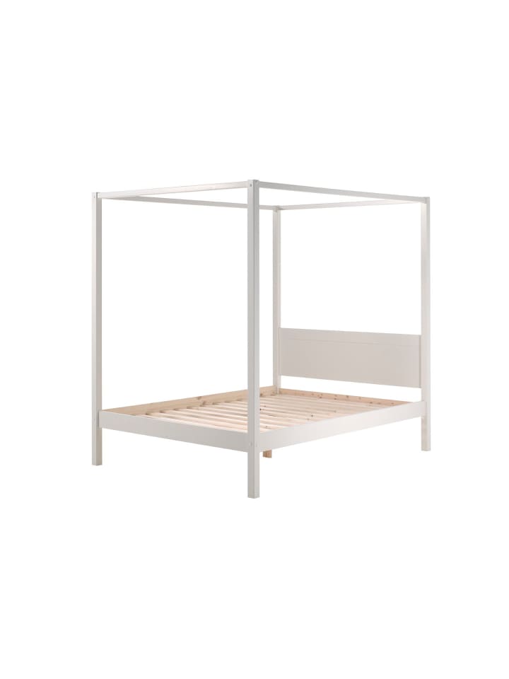HIMMELBETT Kathleen 208x191x148 aus Massivholz in Weiß