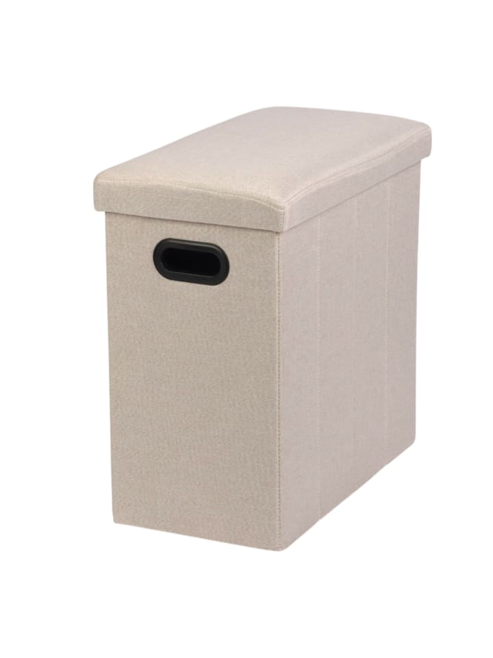 Sitzhocker in Beige - (B)46 x (H)49,5 x (T)25,5 cm