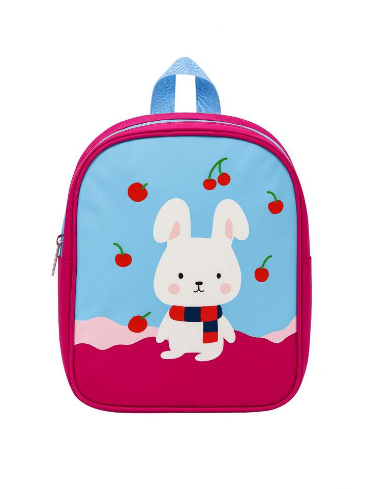 Süßer Rucksack mit Tier Motiv und Flaschenhalter Kinder Kita Ranzen in Rot