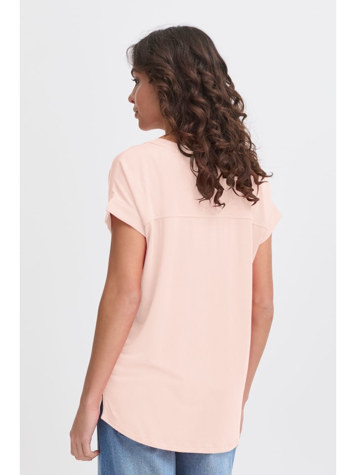 Kurzarm-Bluse FRLIV Loose fit in Rose Smoke