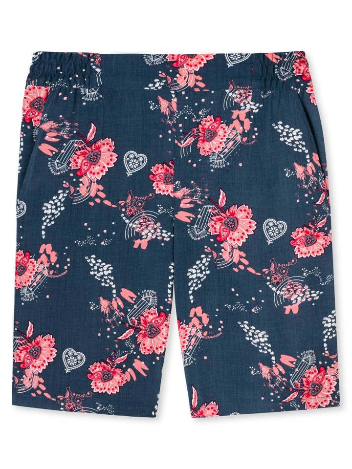 Pyjamahose Bermuda Mix & Relax in Petrol