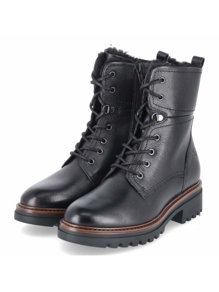 Winterschnürstiefeletten in schwarz