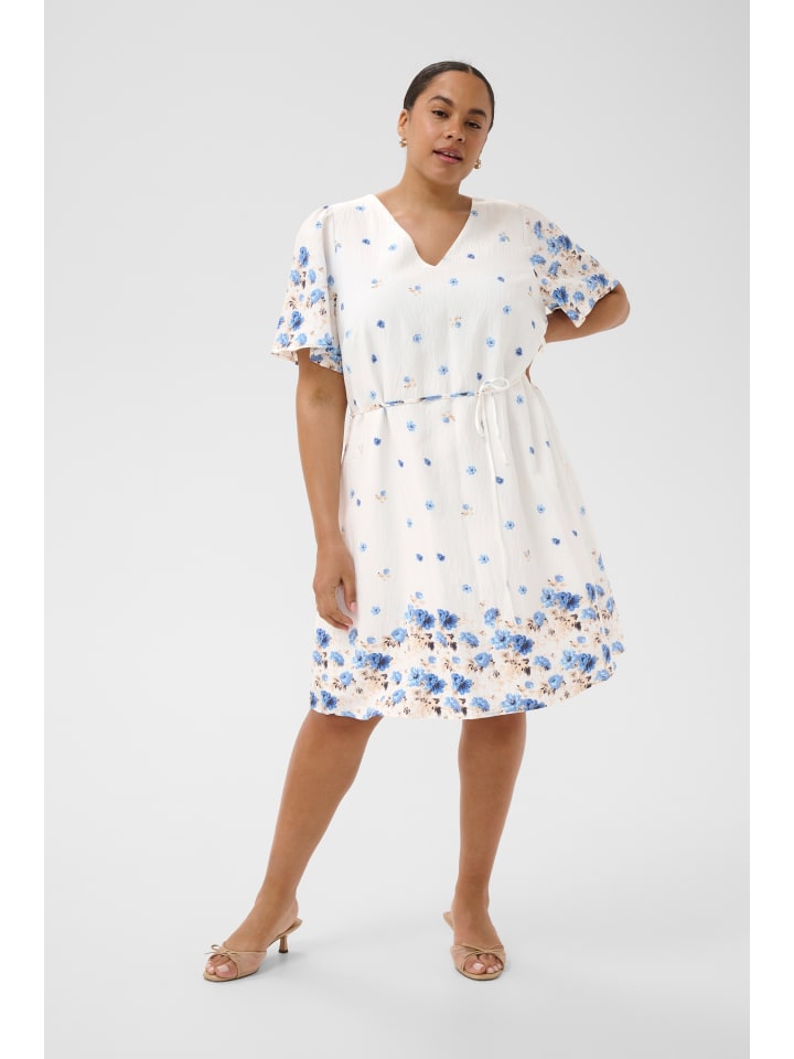 Kleid KCrosa A-shape in Blue Tones Border Flower