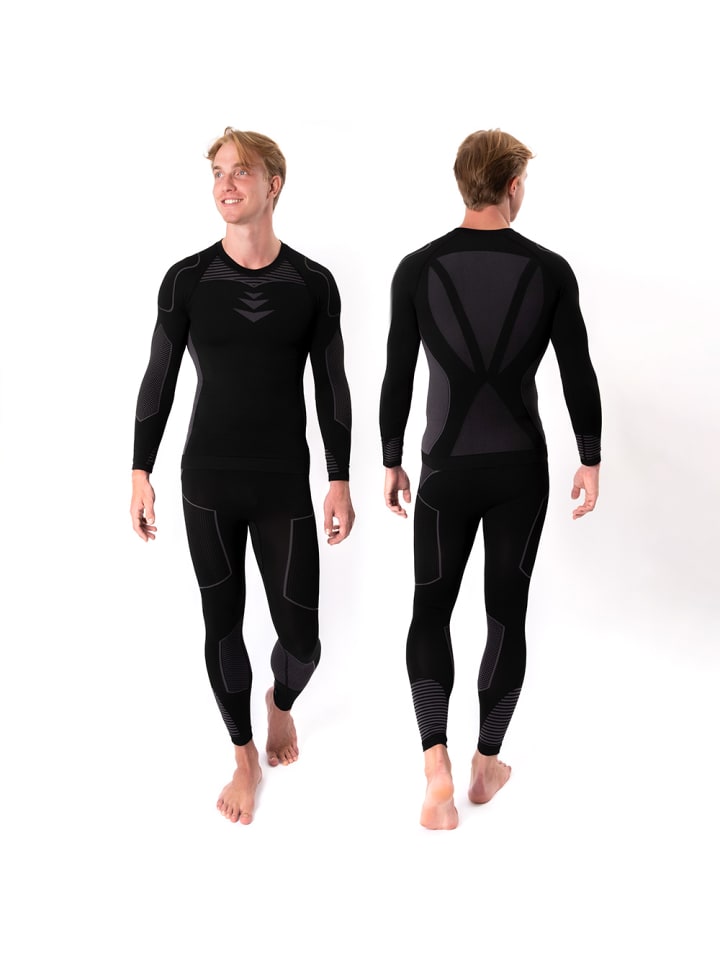 Thermounterwäsche James in Schwarz-Grau