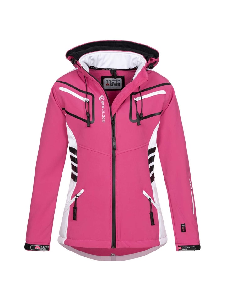 Jacke Arctic Seven Damen Softshell Jacken AS185 in Rosa