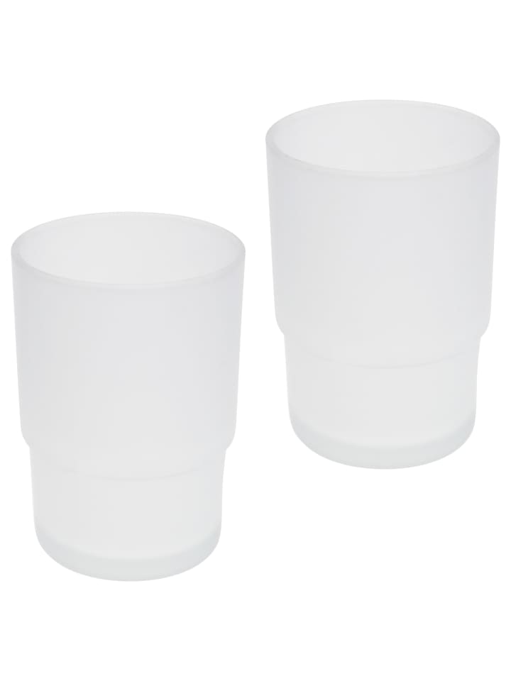 Glasbecher 2er Set PIAZZA & LUCENTE ca. 6,5 x 9,5 x 6,5 (B/H/T)