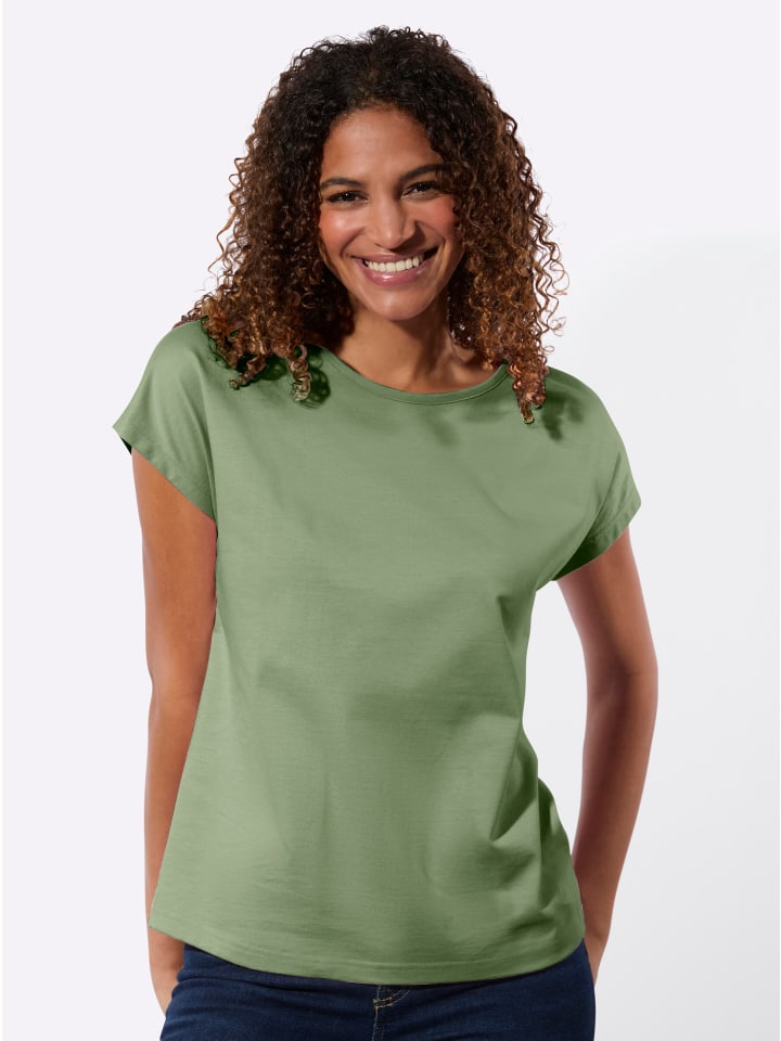 2er-Pack Shirts in eucalyptus + ecru