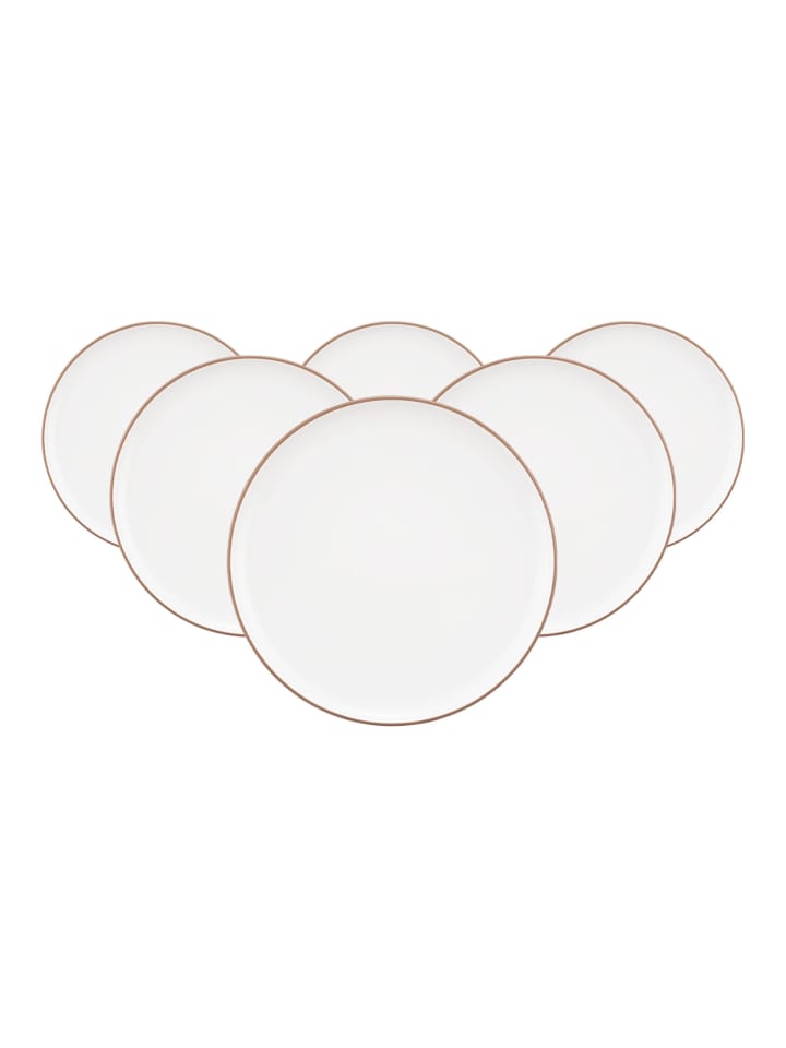 6er Set Frühstücksteller Sento Home Pure Lines in Cocoa Brown ø 21,4 cm