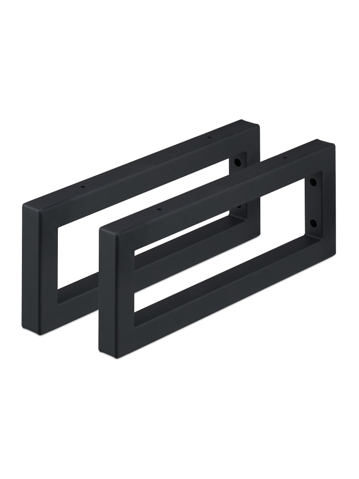 2 x Wandkonsole in Schwarz - 40 cm