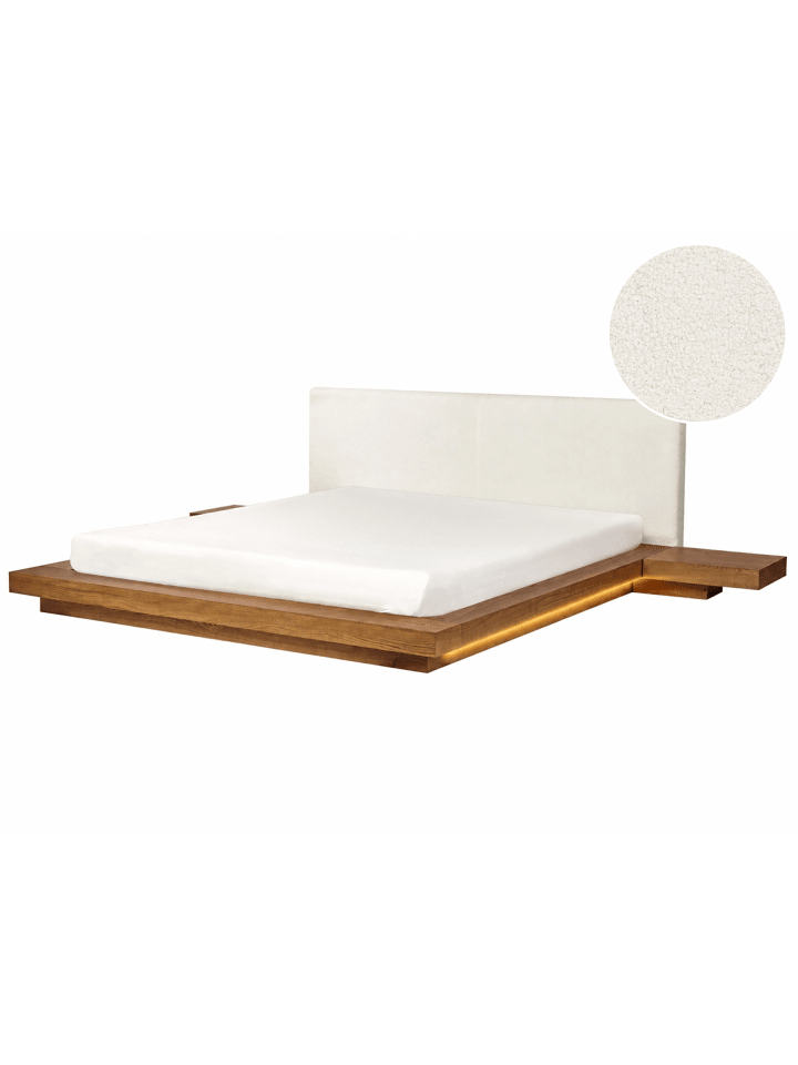 Doppelbett ZEN in Braun/Weiß - (W) 328 x (H) 86 x (L) 229 cm
