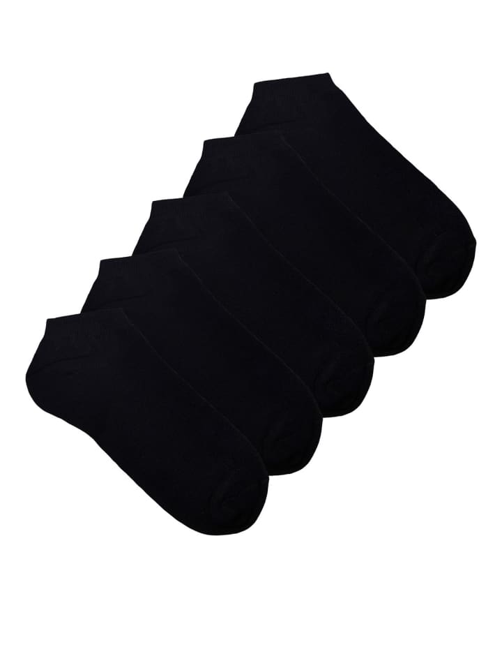 5er Pack Sneaker Socken in black