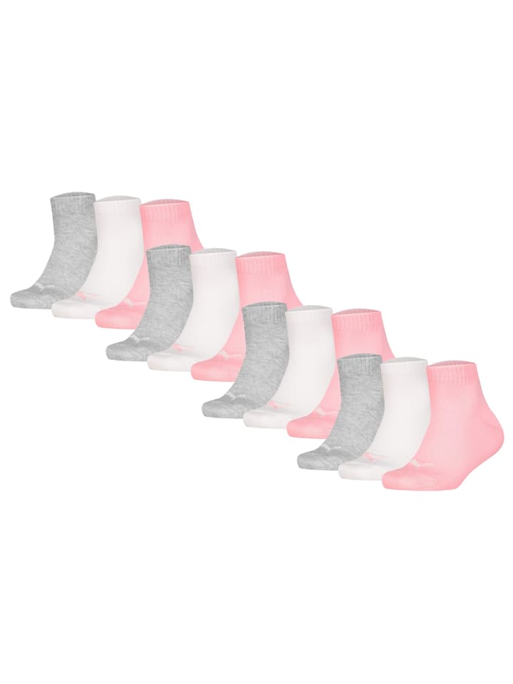 Socken 12er Pack in Grau/Weiß/Rosa
