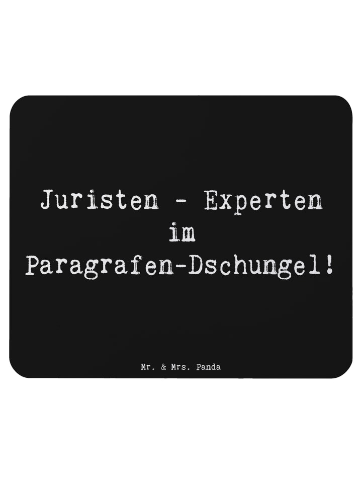 Mouse Pad Spruch Jurist Experte mit Spruch in Schwarz