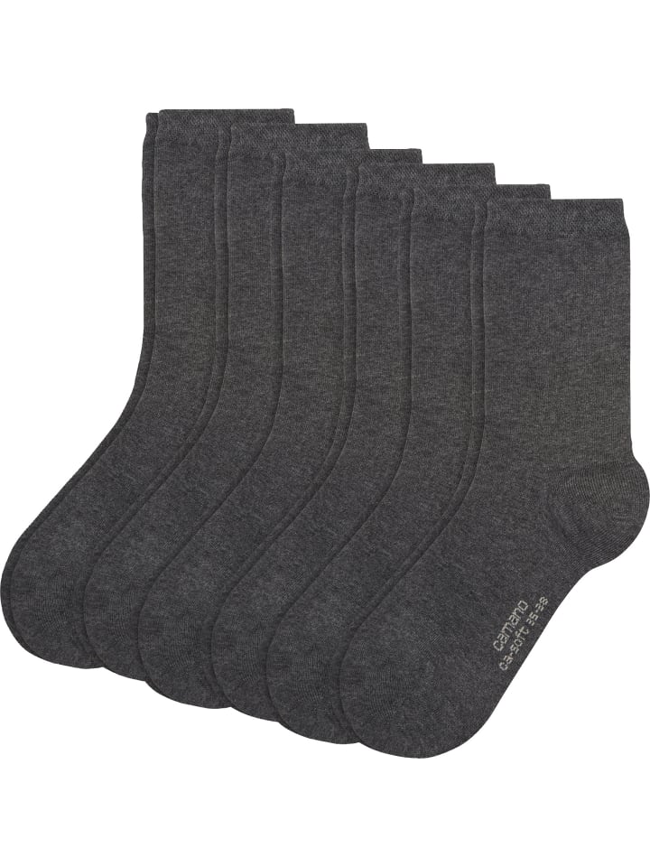 Socken 6 Paar ca-soft in anthrazit-melange
