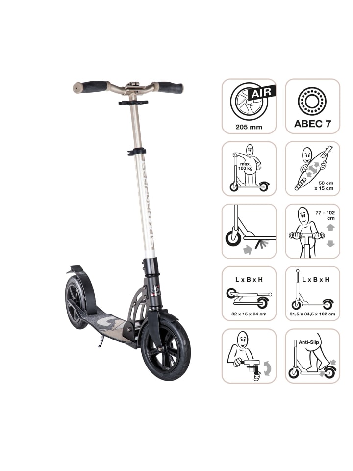 Aluminium Scooter Air 205 mm in gold