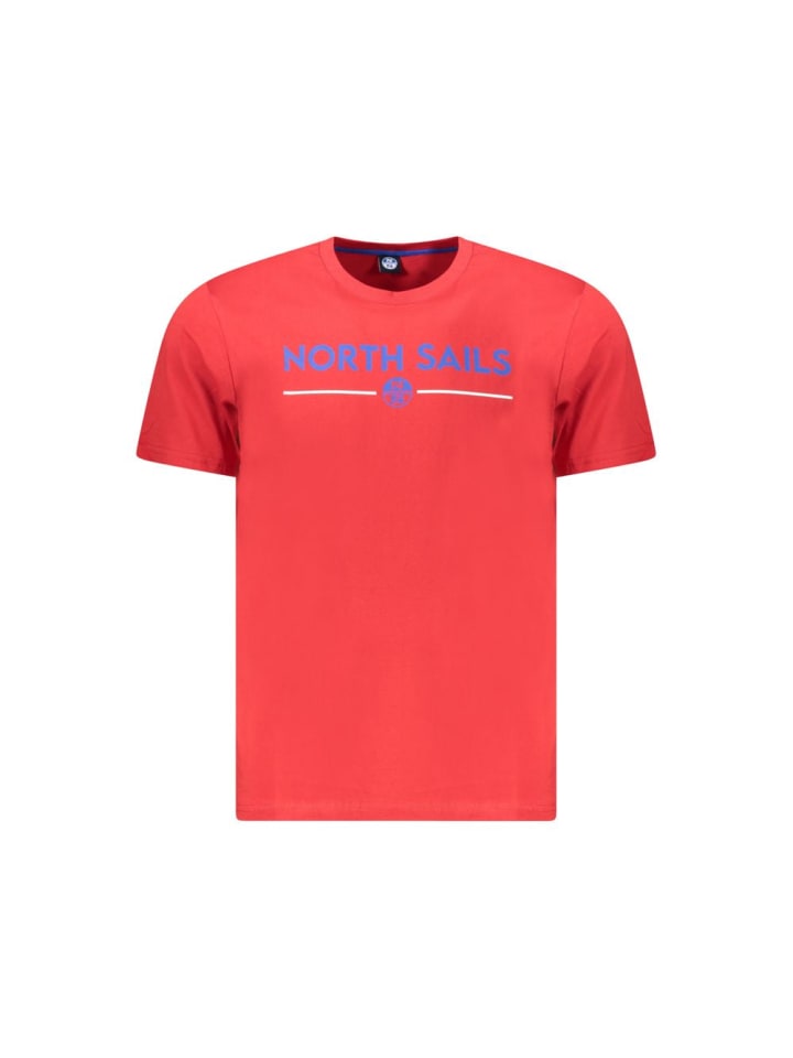 Rot Baumwolle Herren T-Shirt