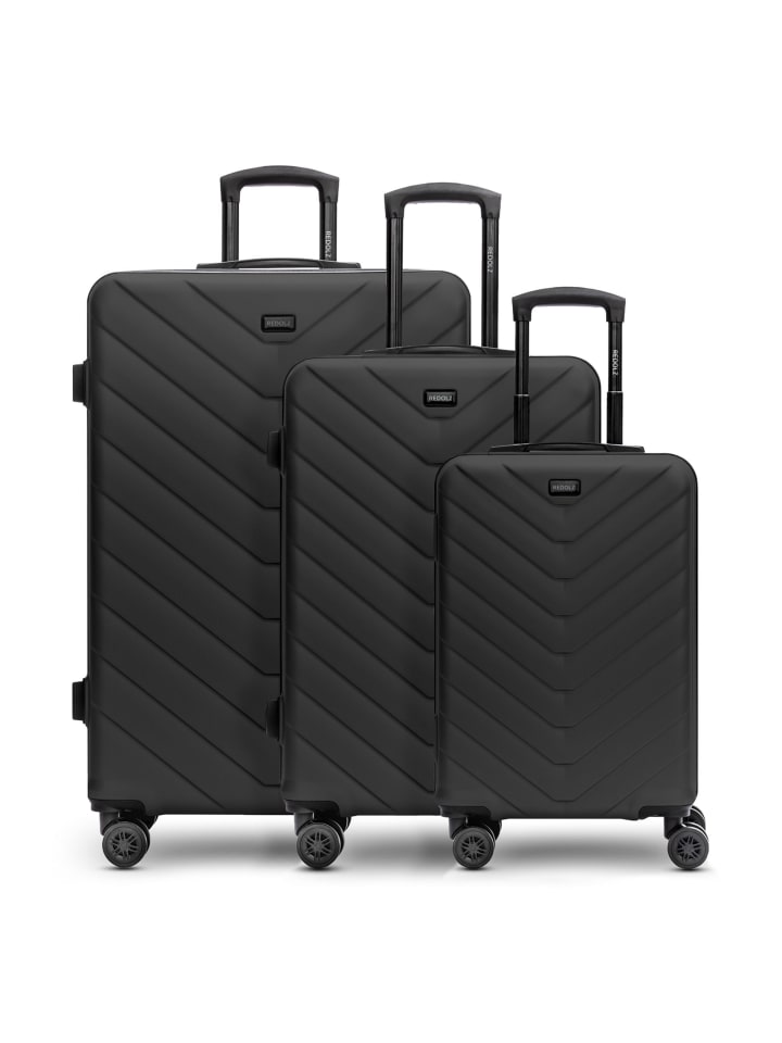 Essentials 07 3-SET 4 Rollen Kofferset 3-teilig black 2
