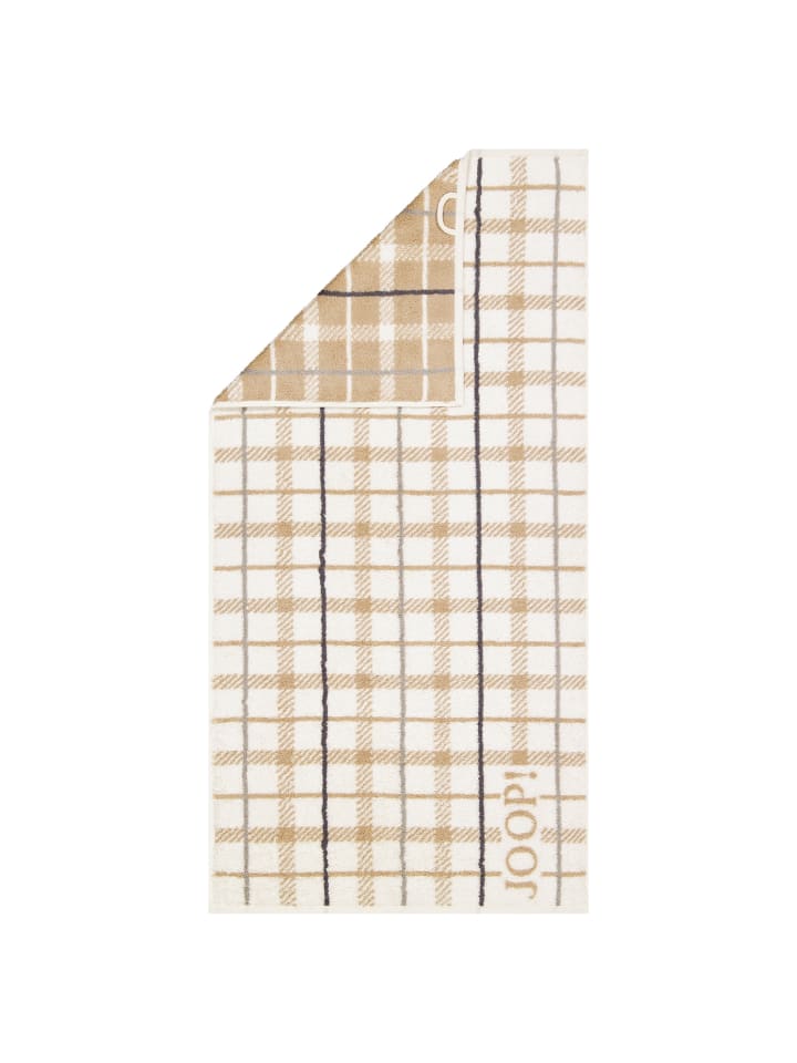 JOOP! Handtücher Contour Checked 1715 Creme - 37 in Creme - 37