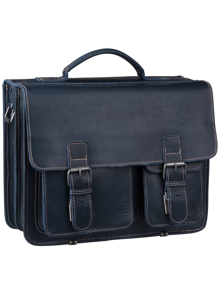 Aktentasche Buffalo 1128 Mappe XXL in Dark Navy
