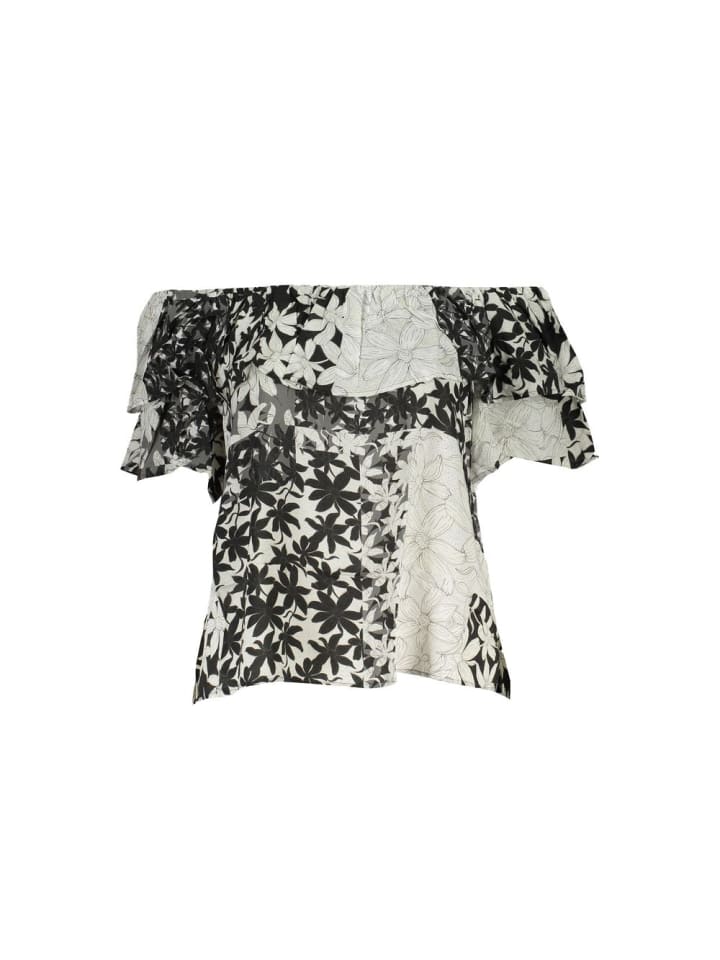 Weiß Baumwolle Damen T-Shirt