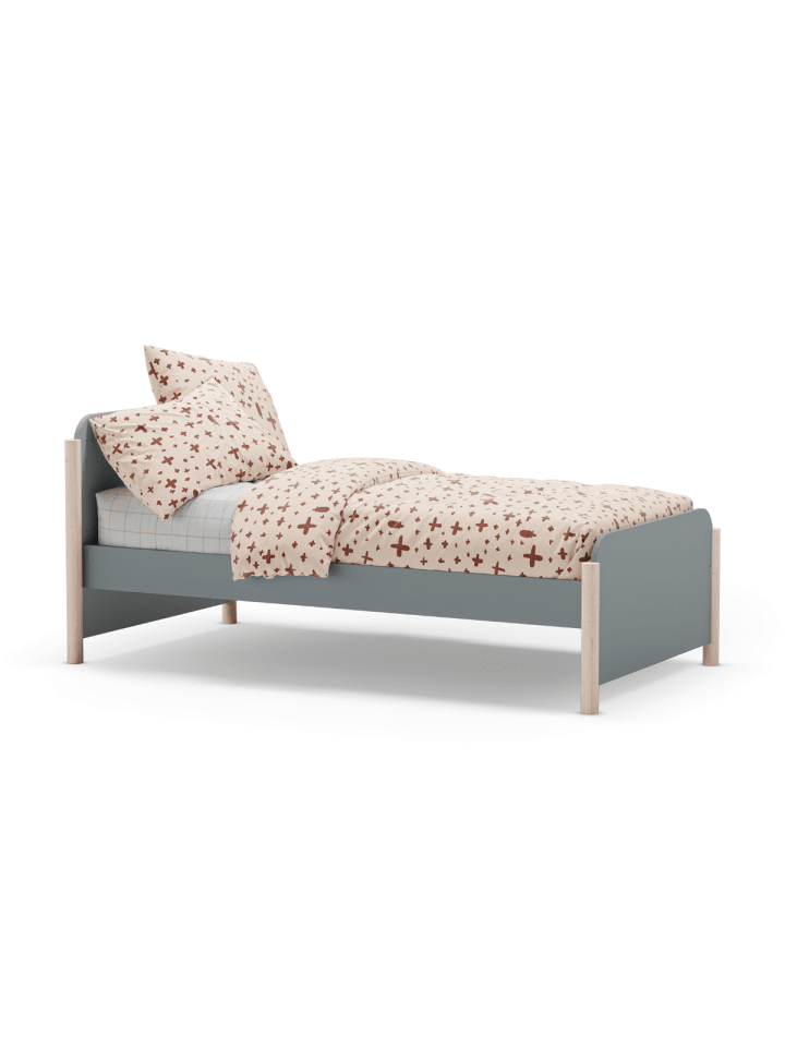 Bett DAPHNÉ in Khakigrün - (W)199 x (H)70 x (L)107,2 cm