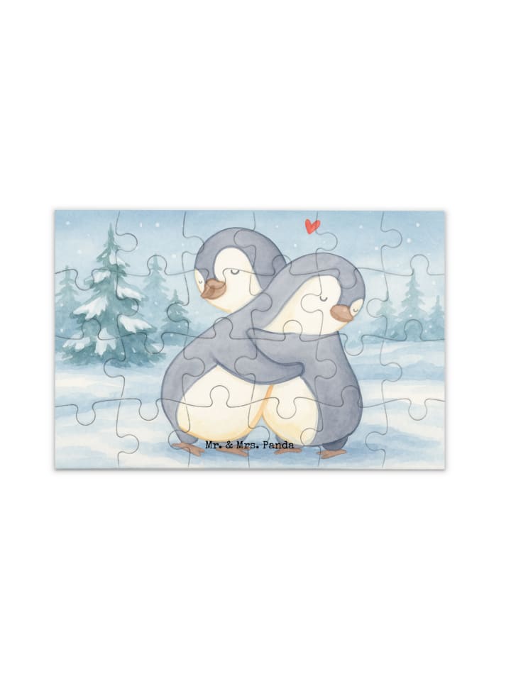 Legespiel Pinguine Kuscheln Design ohne Spruch in Weiß