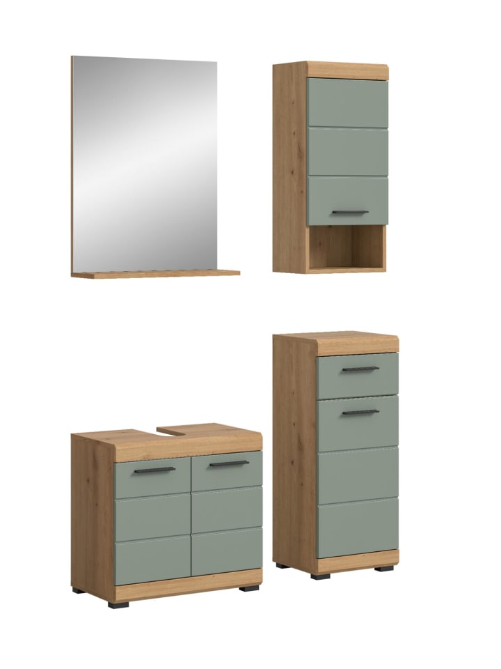 Badmöbelset Scout (4-teilig) Staubgrün 112 x 34 cm