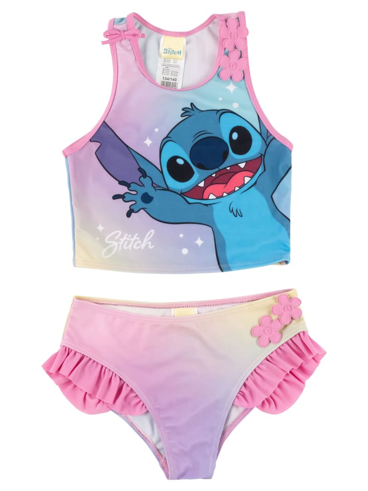 Disney Lilo & Stitch Tankini Badeanzug Zweiteiler Schwimmanzug in rosa
