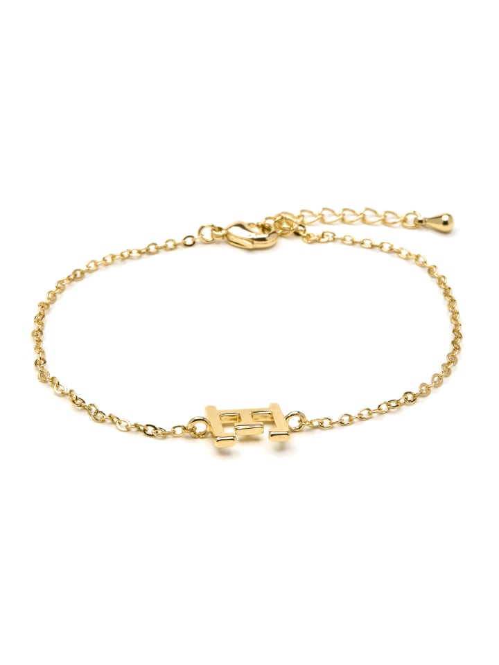 bracelet with 18-K yellow gold finish - Alphabet