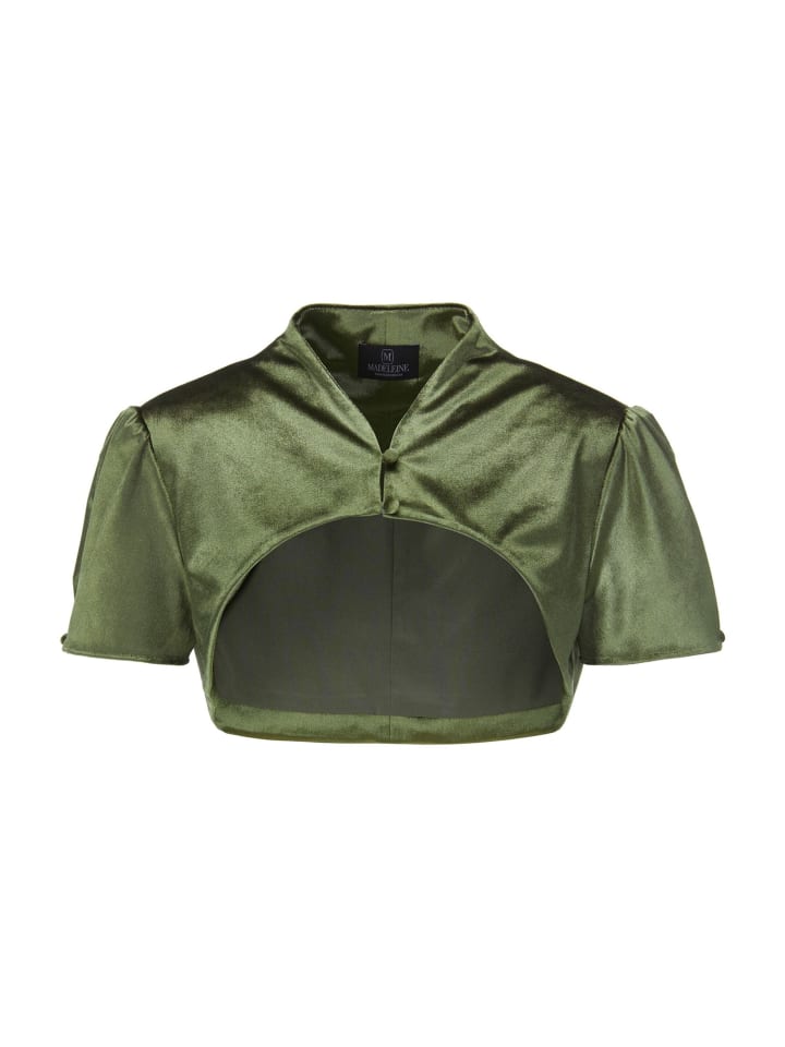 Bolerojacke mit Stehkragen in khaki