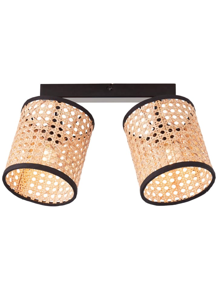 Spotbalken, 2-flammig Wiley 22x37,5x16 cm in holz hell/schwarz