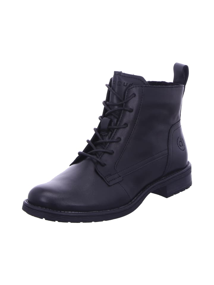 Schnürstiefelette in schwarz