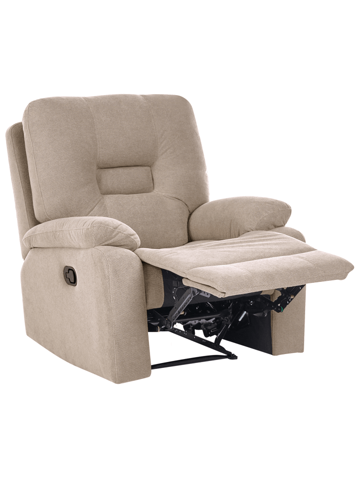 Fernsehsessel BERGEN in Beige/Schwarz - (W) 85 x (H) 101 x (L) 74 cm