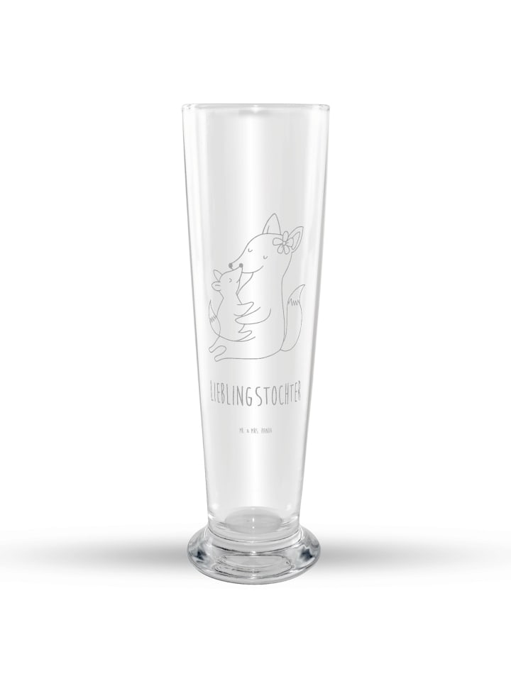 Bierglas Fuchs Mama mit Spruch in Transparent