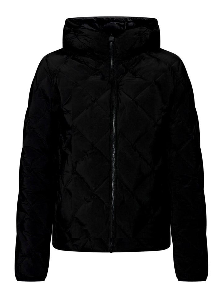 Outdoorjacke mit Kapuze in Schwarz