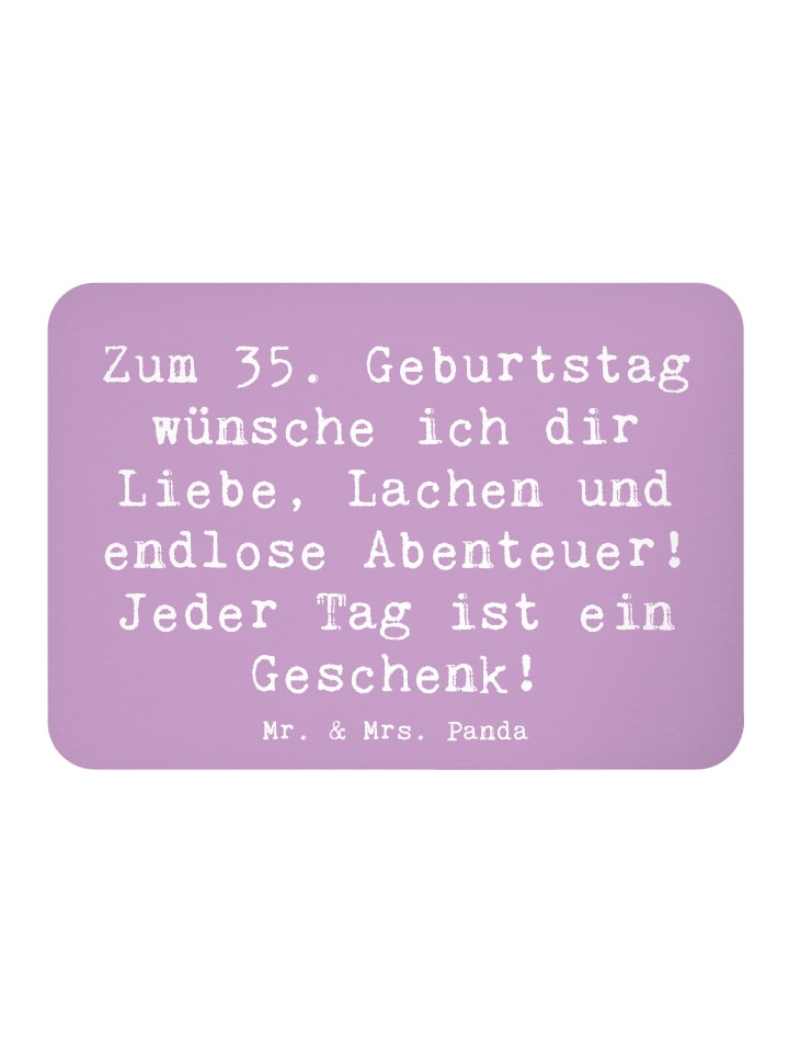 Magnet Spruch 35. Geburtstag mit Spruch in Lavendeltraum