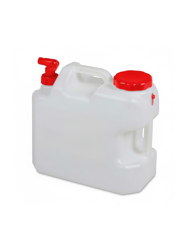 Wasserkanister in Weiß/Rot - 18 l