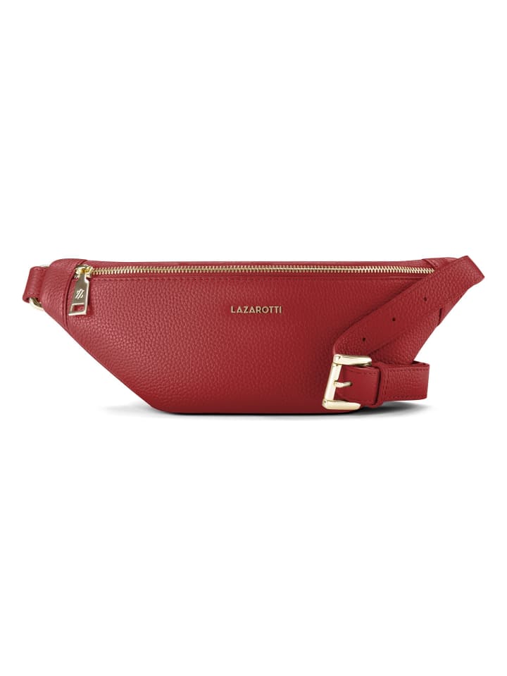 Bologna Leather Gürteltasche Leder 31 cm red