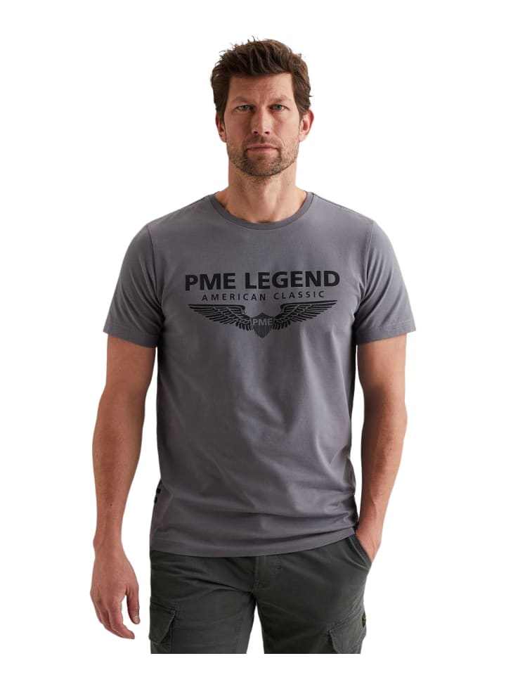 T-Shirt SHORT SLEEVE R-NECK LOGO CARRIER in Grau