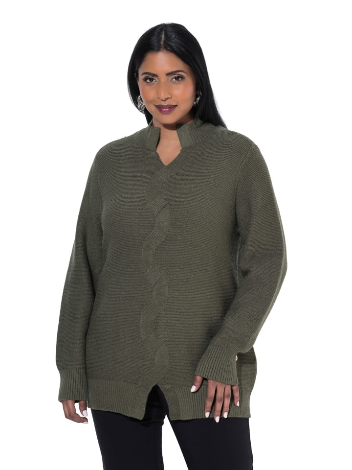Pullover in dunkel khaki