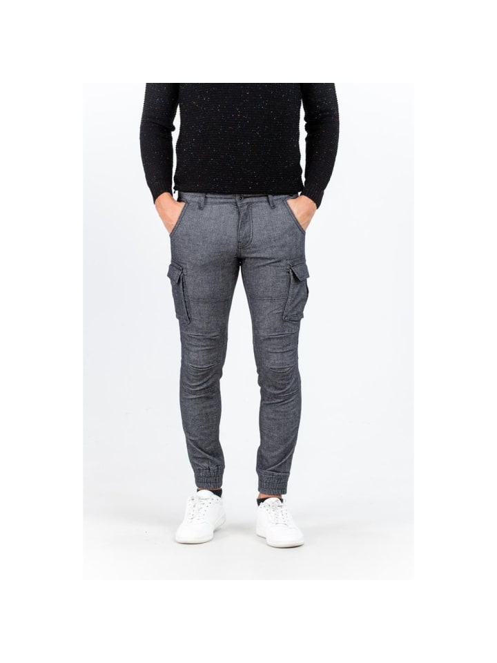 Grau Baumwolle Cargo Hose