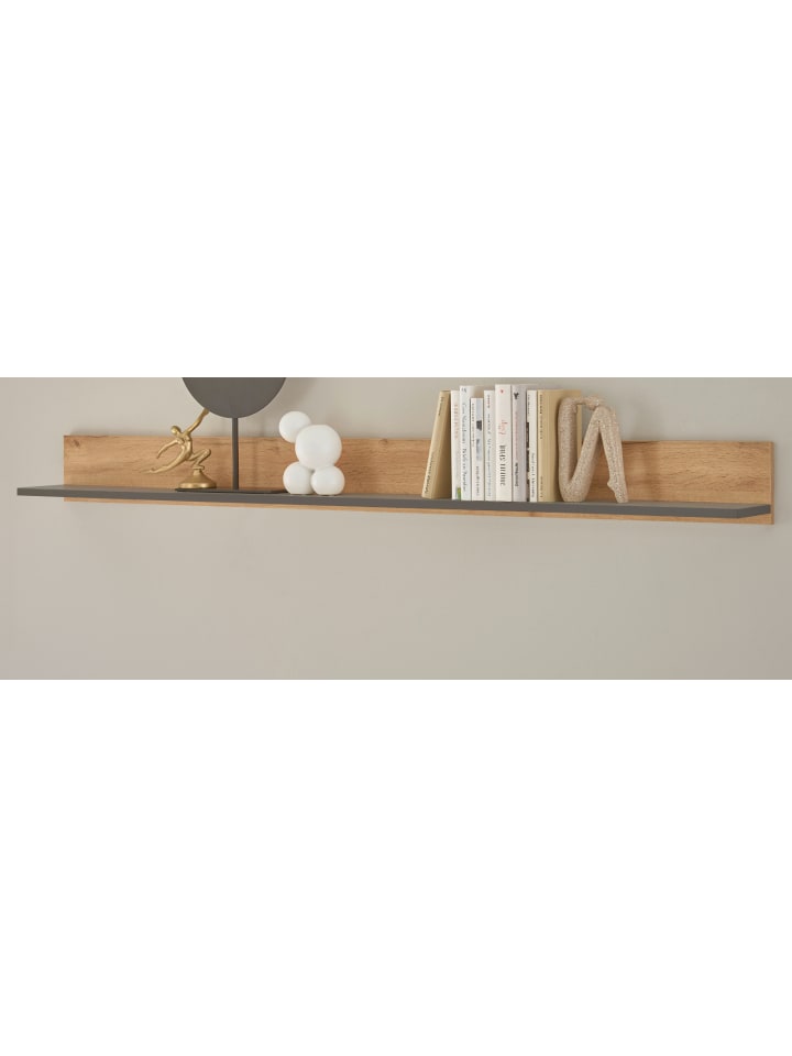 Wandboard Evoke Eiche, grau 170 cm, Wandregal hängend